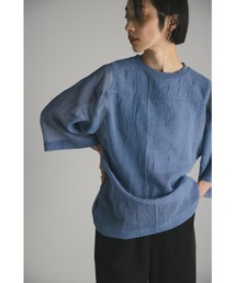 シアーレイヤードハーフスリーブトップ