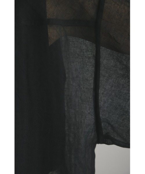 STYLEMIXER（スタイルミキサー）の「シアーレイヤードハーフスリーブトップ（Tシャツ/カットソー・レディース・ホワイト/グレー/サックスブルー/ブラック・FREE）」の7枚目の写真