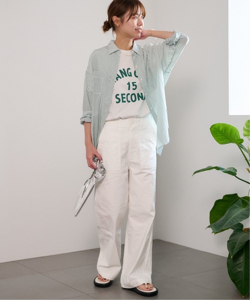 JOURNAL STANDARD relume(ジャーナルスタンダード レリューム)の「■《追加2》ワイドベイカーパンツ(カーゴパンツ・レディース・ホワイト/ネイビー/カーキ・38/36)」の4枚目の写真