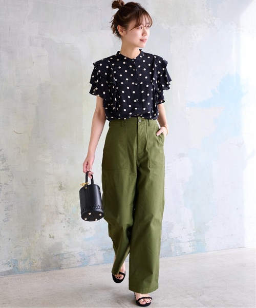 JOURNAL STANDARD relume(ジャーナルスタンダード レリューム)の「■《追加2》ワイドベイカーパンツ(カーゴパンツ・レディース・ホワイト/ネイビー/カーキ・38/36)」の10枚目の写真