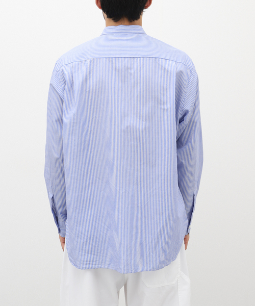 STILL BY HAND(スティルバイハンド)の「【STILL BY HAND / スティルバイハンド】 ストライプシャツ SH04231(シャツ/ブラウス・メンズ・ブルー/チャコールグレー・48/46)」の14枚目の写真
