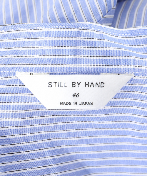 STILL BY HAND(スティルバイハンド)の「【STILL BY HAND / スティルバイハンド】 ストライプシャツ SH04231(シャツ/ブラウス・メンズ・ブルー/チャコールグレー・48/46)」の6枚目の写真