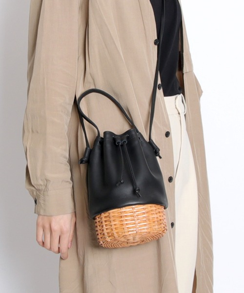 ikot（イコット）の「【ikot/イコット】[THE]シリーズ  ラタン&レザーバッグ IK22302（ショルダーバッグ・レディース・その他1・FREE）」の10枚目の写真