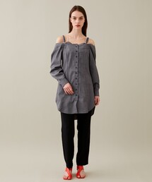 AKIKOAOKI | 【AKIKOAOKI/アキコアオキ】bra off-shoulder 01/ミニワンピース(ワンピース)