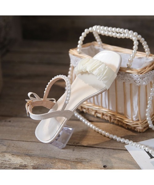 Silly（シリー）の「パールストラップクリアヒールサンダル（サンダル・レディース・アイボリー・22.5㎝/23㎝/23.5㎝/24㎝/24.5㎝）」の2枚目の写真