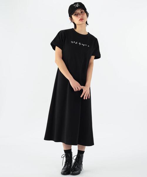 To b. by agnes b.(トゥービーバイアニエスベー)の「WU19 ROBE ジャージーロングドレス(ワンピース・レディース・ブラック・38/36/40)」の5枚目の写真