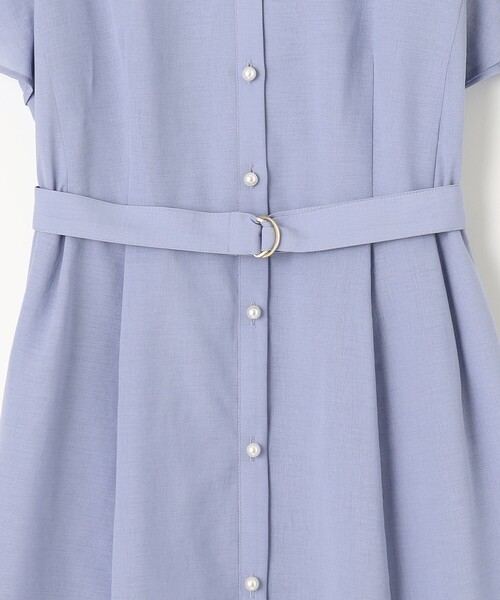 any SiS ビューティーフレアシャツワンピース　ネイビー エニスィス M ANY SIS 【洗える】ビューティフレア シャツワンピース