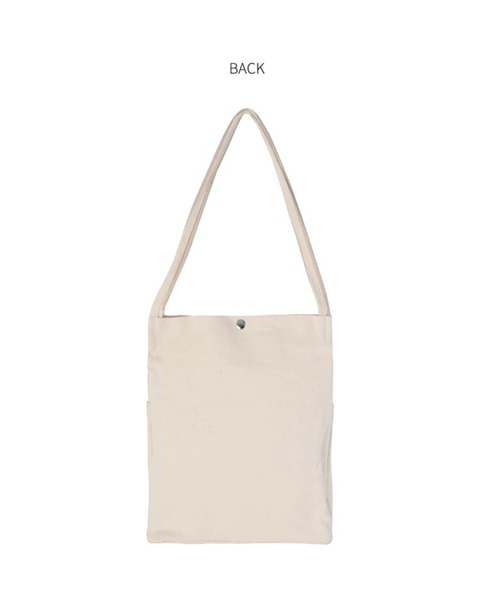 STYLE DELI(スタイルデリ)の「【サブBAG用】キャンバス地ポケットトートバッグ(ショルダーバッグ・レディース・ブラック/ナチュラル・FREE)」の12枚目の写真