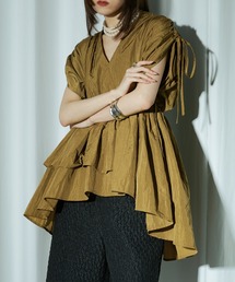 Ezick | Fairy taffeta シャーリングボリュームブラウス(シャツ/ブラウス)