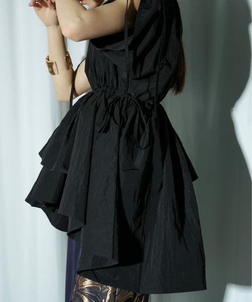 シャツ ブラウス Fairy taffeta シャーリングボリュームブラウス Ezick（エジック）の「Fairy taffeta シャーリングボリューム