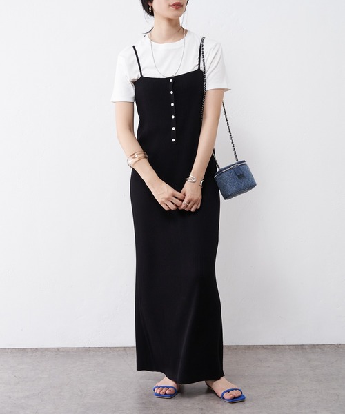 SHENERY（シーナリー）の「リブニットタイトマキシワンピース