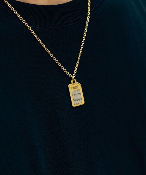 Subciety(サブサエティ)の「BRASS SIM CARD NECKLACE(ネックレス・メンズ・シルバー/ゴールド・FREE)」の8枚目の写真