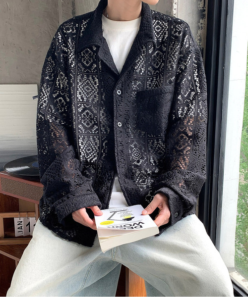 ヒョウ柄 シフォンシャツ 長袖 日焼け対策 ルーズシルエット セール】ルーズシルエット総柄プリントシャツ（シャツ/ブラウス