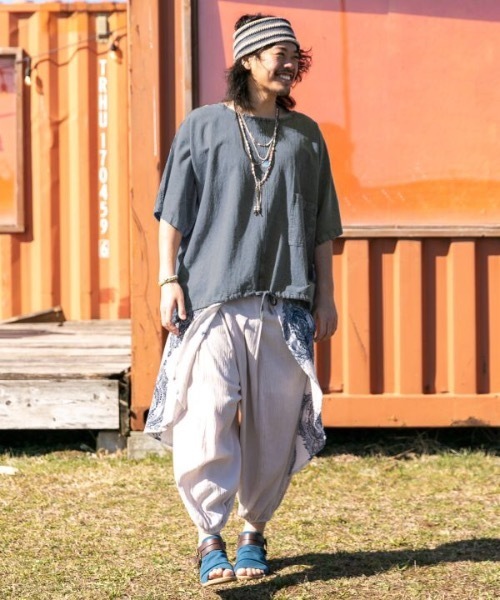 チャイハネ(チャイハネ)の「【チャイハネ】アシッド無地MEN'Sトップス(その他トップス・メンズ・マスタード/ブラック/グレー/ブルー・FREE)」の9枚目の写真