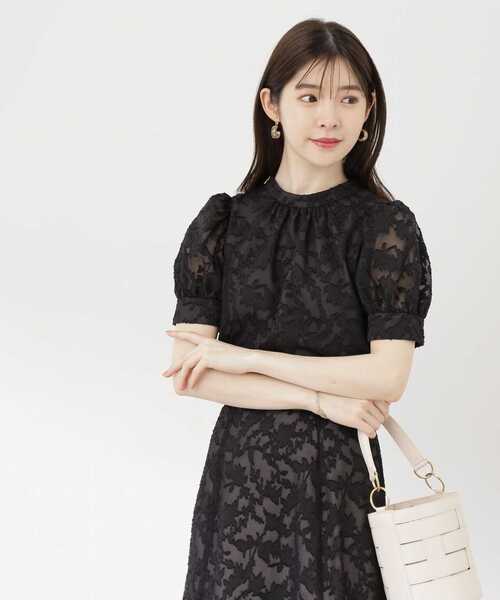 PROPORTION BODY DRESSING（プロポーションボディドレッシング）の「フラワージャガードブラウス / 1213210703（シャツ/ブラウス・レディース・ダークグレー/ホワイト系その他/ブラック・MEDIUM/SMALL）」の10枚目の写真