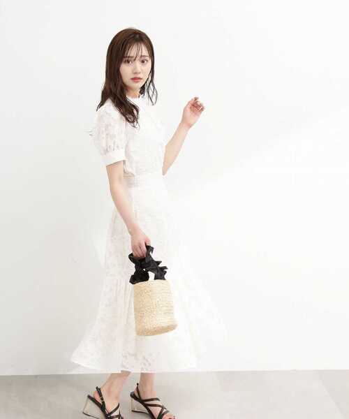 PROPORTION BODY DRESSING（プロポーションボディドレッシング）の「フラワージャガードブラウス / 1213210703（シャツ/ブラウス・レディース・ダークグレー/ホワイト系その他/ブラック・MEDIUM/SMALL）」の5枚目の写真