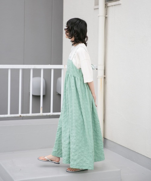 KBF（ケイビーエフ）の「スパゲッティストラップキャミワンピース（ワンピース・レディース・ベージュ系その他/グリーン系その他/ブラック・ONE）」の10枚目の写真