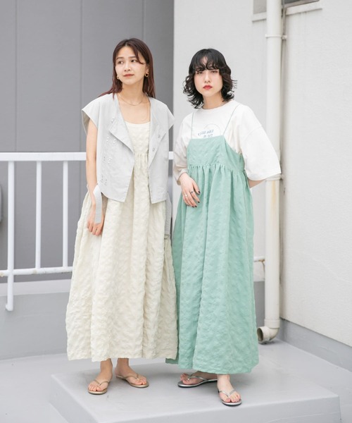 KBF（ケイビーエフ）の「スパゲッティストラップキャミワンピース（ワンピース・レディース・ベージュ系その他/グリーン系その他/ブラック・ONE）」の15枚目の写真