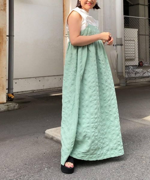 KBF（ケイビーエフ）の「スパゲッティストラップキャミワンピース（ワンピース・レディース・ベージュ系その他/グリーン系その他/ブラック・ONE）」の16枚目の写真