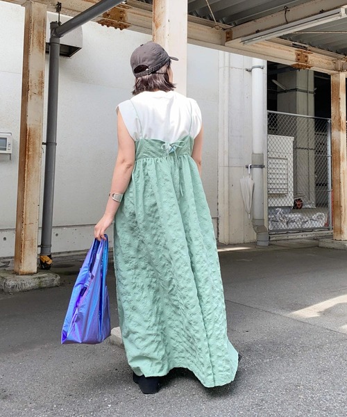 KBF（ケイビーエフ）の「スパゲッティストラップキャミワンピース（ワンピース・レディース・ベージュ系その他/グリーン系その他/ブラック・ONE）」の18枚目の写真