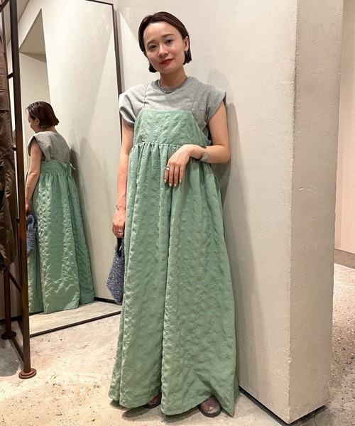 KBF（ケイビーエフ）の「スパゲッティストラップキャミワンピース（ワンピース・レディース・ベージュ系その他/グリーン系その他/ブラック・ONE）」の21枚目の写真