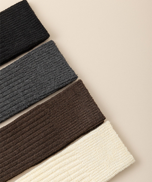 c.u.l（シーユーエル）の「シンプル無地 あったか ニーハイソックス cula694（ソックス/靴下・レディース・グレー/ブラウン/ブラック/アイボリー・FREE）」の19枚目の写真