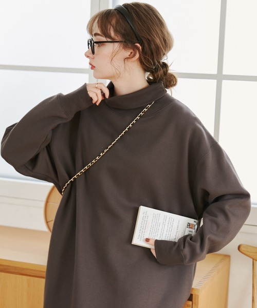 セール】裏起毛タートルネックワンピース（ワンピース）｜ANGIE