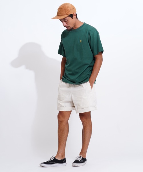 GIORDANO（ジョルダーノ）の「[ GIORDANO ] 6.2oz スモールライオン刺繍Tシャツ (ユニセックス)（Tシャツ/カットソー・レディース・ホワイト/ブラック/グリーン/杢グレー・MEDIUM/LARGE/X-LARGE）」の17枚目の写真