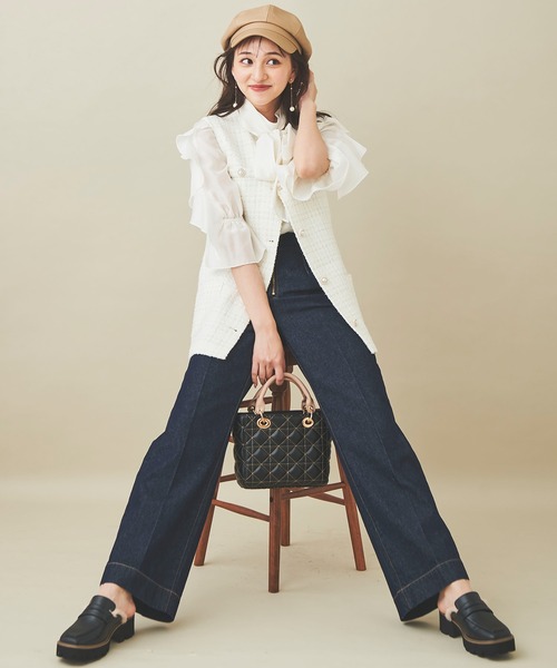 31 Sons de mode（トランテアン　ソン　ドゥ　モード）の「ファー付きローファー（ローファー・レディース・ブラック/クリーム・S/M/L）」の18枚目の写真