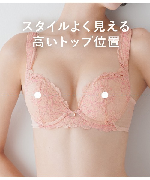 PEACH JOHN（ピーチジョン）の「【バストを上げて、胸を張って、シャキッと美姿勢】すてきスタイルアップブラ（ブラジャー・レディース・ホワイト×ブルー/グリーン/ブラック/ピンク/アイボリー/ライトピンク/ホワイト×パープル・E65/D75/B75/B70/E70/D65/E75/C70/F65/F70/C65/F75/C75/D70）」の12枚目の写真