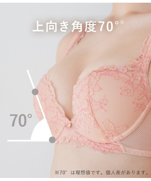 PEACH JOHN（ピーチジョン）の「【バストを上げて、胸を張って、シャキッと美姿勢】すてきスタイルアップブラ（ブラジャー・レディース・ホワイト×ブルー/グリーン/ブラック/ピンク/アイボリー/ライトピンク/ホワイト×パープル・E65/D75/B75/B70/E70/D65/E75/C70/F65/F70/C65/F75/C75/D70）」の13枚目の写真
