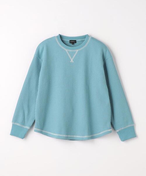 green label relaxing（グリーンレーベルリラクシング）の「TJ ドライワッフル ビッグ プルオーバー 100cm-130cm - 吸水速乾 -（Tシャツ/カットソー・キッズ・ダークグリーン/オフホワイト/ブラック/ライトブルー・130cm/100cm/120cm/110cm）」の4枚目の写真