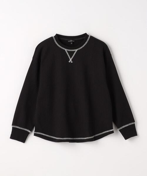 green label relaxing（グリーンレーベルリラクシング）の「TJ ドライワッフル ビッグ プルオーバー 100cm-130cm - 吸水速乾 -（Tシャツ/カットソー・キッズ・ダークグリーン/オフホワイト/ブラック/ライトブルー・130cm/100cm/120cm/110cm）」の2枚目の写真