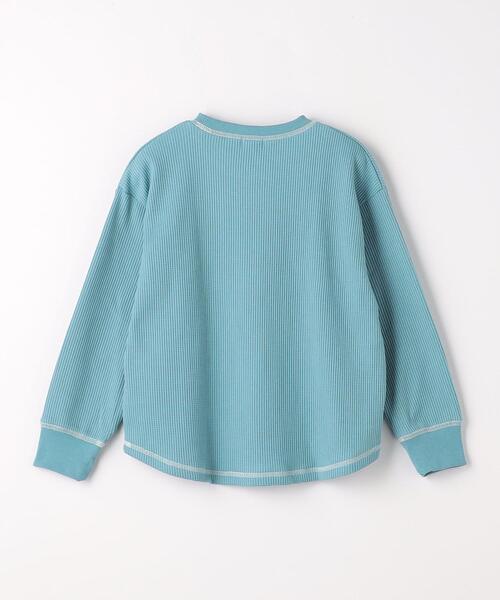 green label relaxing（グリーンレーベルリラクシング）の「TJ ドライワッフル ビッグ プルオーバー 100cm-130cm - 吸水速乾 -（Tシャツ/カットソー・キッズ・ダークグリーン/オフホワイト/ブラック/ライトブルー・130cm/100cm/120cm/110cm）」の5枚目の写真