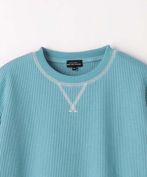 green label relaxing（グリーンレーベルリラクシング）の「TJ ドライワッフル ビッグ プルオーバー 100cm-130cm - 吸水速乾 -（Tシャツ/カットソー・キッズ・ダークグリーン/オフホワイト/ブラック/ライトブルー・130cm/100cm/120cm/110cm）」の6枚目の写真