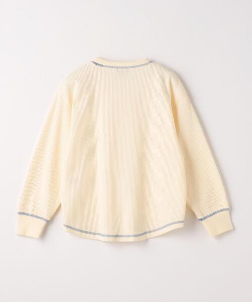 green label relaxing（グリーンレーベルリラクシング）の「TJ ドライワッフル ビッグ プルオーバー 100cm-130cm - 吸水速乾 -（Tシャツ/カットソー・キッズ・ダークグリーン/オフホワイト/ブラック/ライトブルー・130cm/100cm/120cm/110cm）」の9枚目の写真