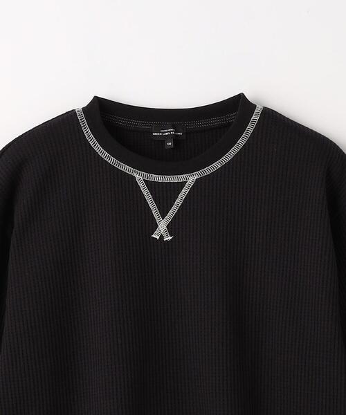 green label relaxing（グリーンレーベルリラクシング）の「TJ ドライワッフル ビッグ プルオーバー 100cm-130cm - 吸水速乾 -（Tシャツ/カットソー・キッズ・ダークグリーン/オフホワイト/ブラック/ライトブルー・130cm/100cm/120cm/110cm）」の13枚目の写真