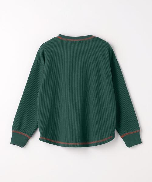green label relaxing（グリーンレーベルリラクシング）の「TJ ドライワッフル ビッグ プルオーバー 100cm-130cm - 吸水速乾 -（Tシャツ/カットソー・キッズ・ダークグリーン/オフホワイト/ブラック/ライトブルー・130cm/100cm/120cm/110cm）」の15枚目の写真