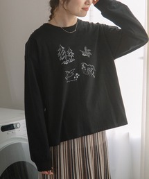 POU DOU DOU | berry very birdプリントロンTee(Tシャツ/カットソー)