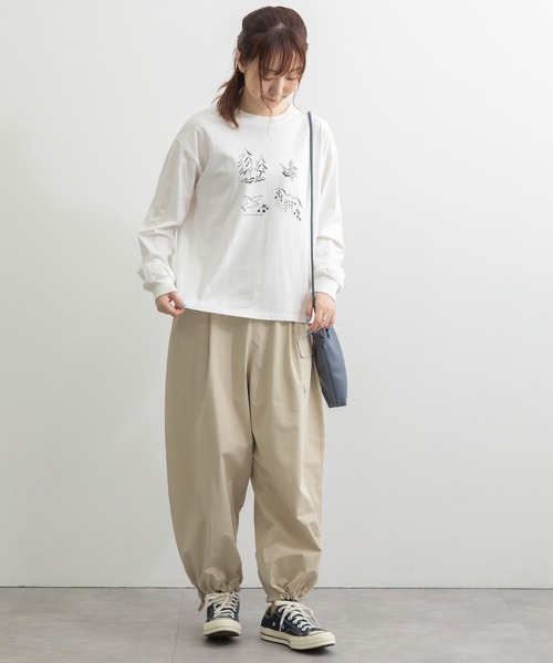 POU DOU DOU（プードゥドゥ）の「berry very birdプリントロンTee（Tシャツ/カットソー・レディース・ブラック/オフホワイト・3）」の14枚目の写真