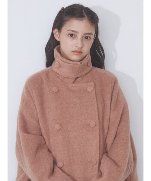 merry jenny（メリージェニー）の「スタンドカラールーズコート（チェスターコート・レディース・ピンク/アイボリー/ブラウン・FREE）」の6枚目の写真