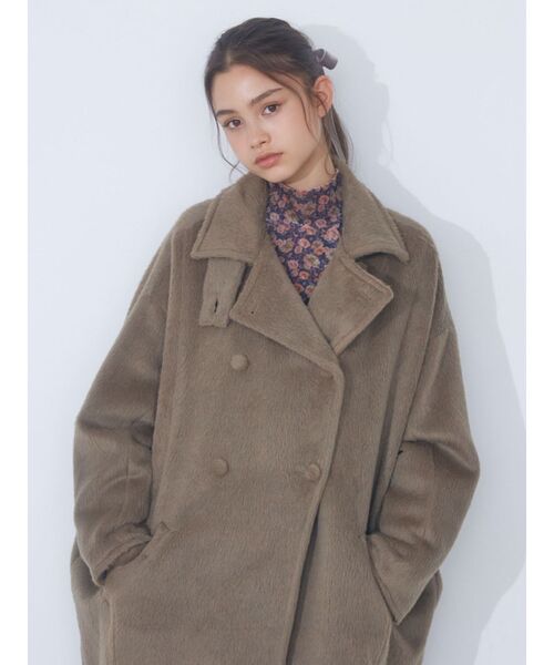 merry jenny（メリージェニー）の「スタンドカラールーズコート（チェスターコート・レディース・ピンク/アイボリー/ブラウン・FREE）」の17枚目の写真