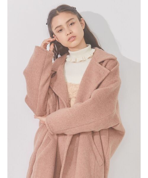 merry jenny（メリージェニー）の「スタンドカラールーズコート（チェスターコート・レディース・ピンク/アイボリー/ブラウン・FREE）」の22枚目の写真