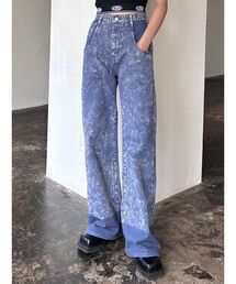 EMODA | 2トーンルーズハイウエストジーンズ(デニムパンツ)
