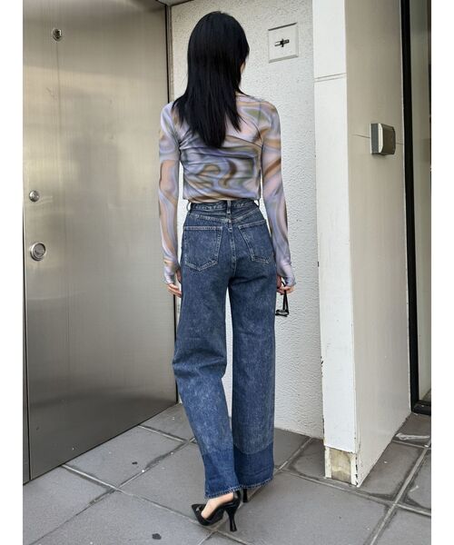 EMODA(エモダ)の「2トーンルーズハイウエストジーンズ(デニムパンツ・レディース・パープル/ブラック/ブルー・MEDIUM/SMALL)」の9枚目の写真