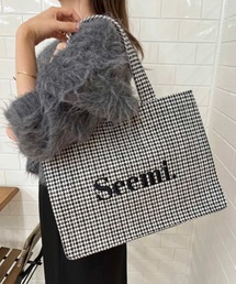 Seemi. byNICECLAUP | 【autumn premium order】Seemi.刺繍ビッグトートバッグ(大）(トートバッグ)