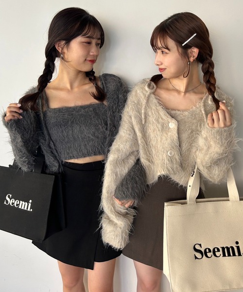 Seemi. byNICECLAUP（ シーミーバイナイスクラップ）の「Seemi.刺繍トートバッグ/ビッグA4サイズ（トートバッグ・レディース・ブラック/アイボリー/ホワイト系/ブルー/ピンク・FREE）」の20枚目の写真