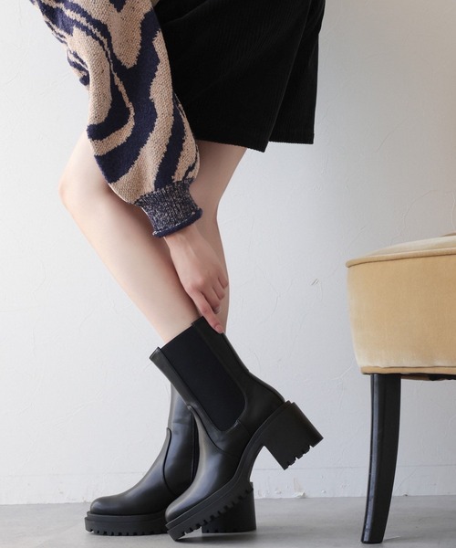 RAGEBLUE（レイジブルー）の「サイドゴアヒールブーツ（ブーツ・レディース・ブラック・MEDIUM/LARGE/SMALL）」の6枚目の写真