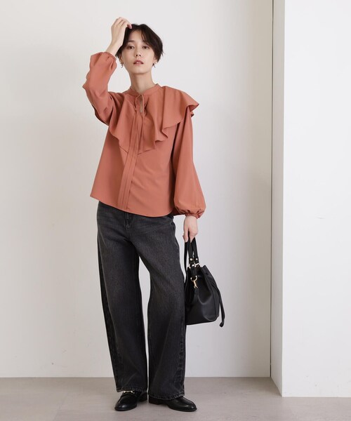 N.（N. Natural Beauty Basic）（エヌエヌナチュラルビューティーベーシック）の「◆巾着２ＷＡＹショルダーバッグ（ビジネスバッグ・レディース・グレイッシュベージュ/オフホワイト/ブラック・ﾌﾘ-）」の12枚目の写真