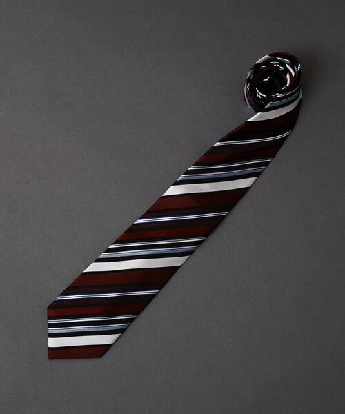 MEN'S MELROSE（メンズメルローズ）の「カラーストライプネクタイ（ネクタイ・メンズ・レッド系その他/カーキ/グリーン/レッド系その他2/ブラウン・9）」の4枚目の写真